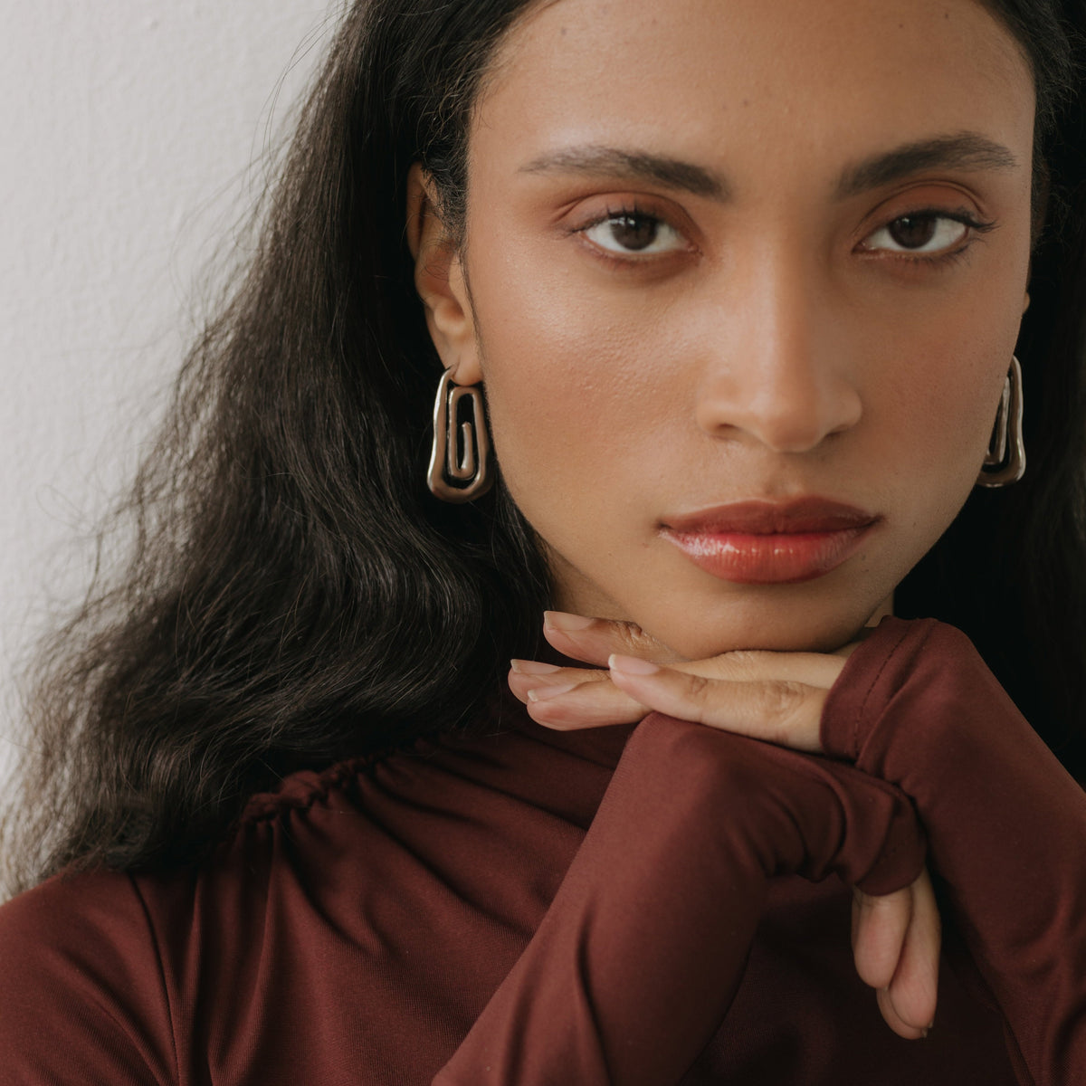 SPIRAL TWIST HOOP EARRINGS CLÉO SILVER