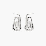 SPIRAL TWIST HOOP EARRINGS CLÉO SILVER