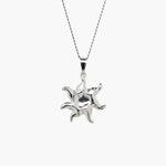SUN NECKLACE AURORA SILVER