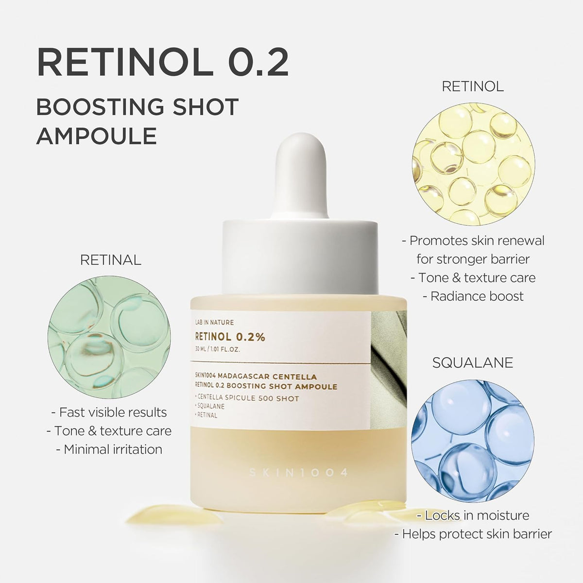 SKIN1004 Madagascar Centella Retinol 0.2 Boosting Shot Ampoule 30 ml