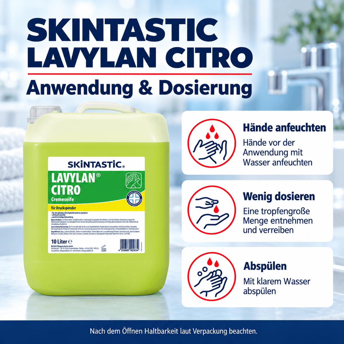 Skintastic LAVYLAN CITRO Cremeseife für Druckspender