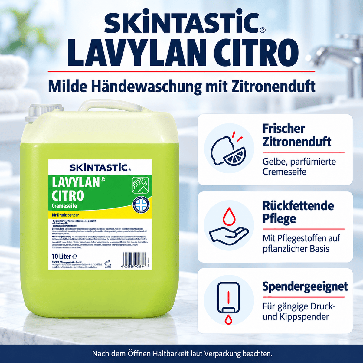 Skintastic LAVYLAN CITRO Cremeseife für Druckspender