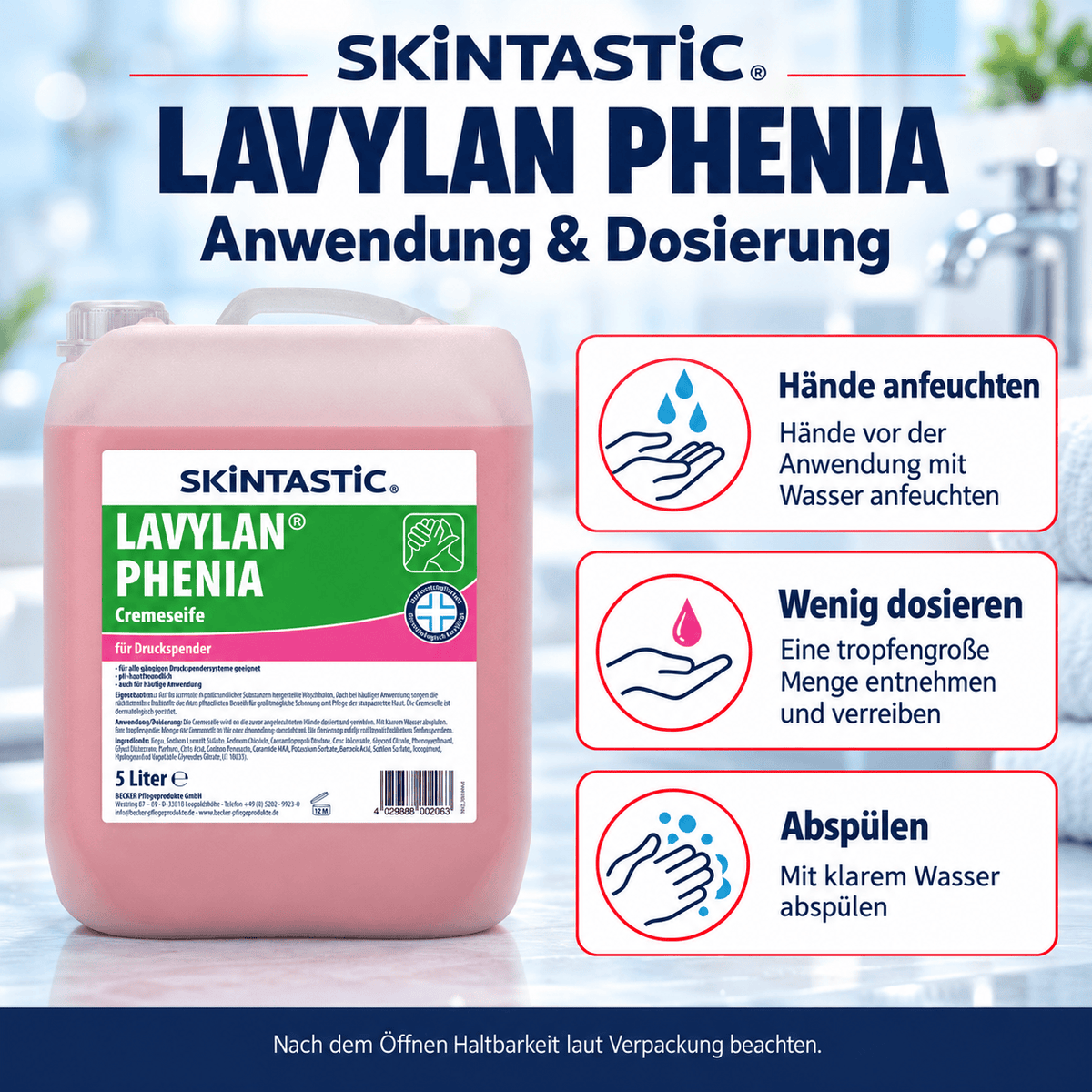 Skintastic LAVYLAN PHENIA Cremeseife für Druckspender