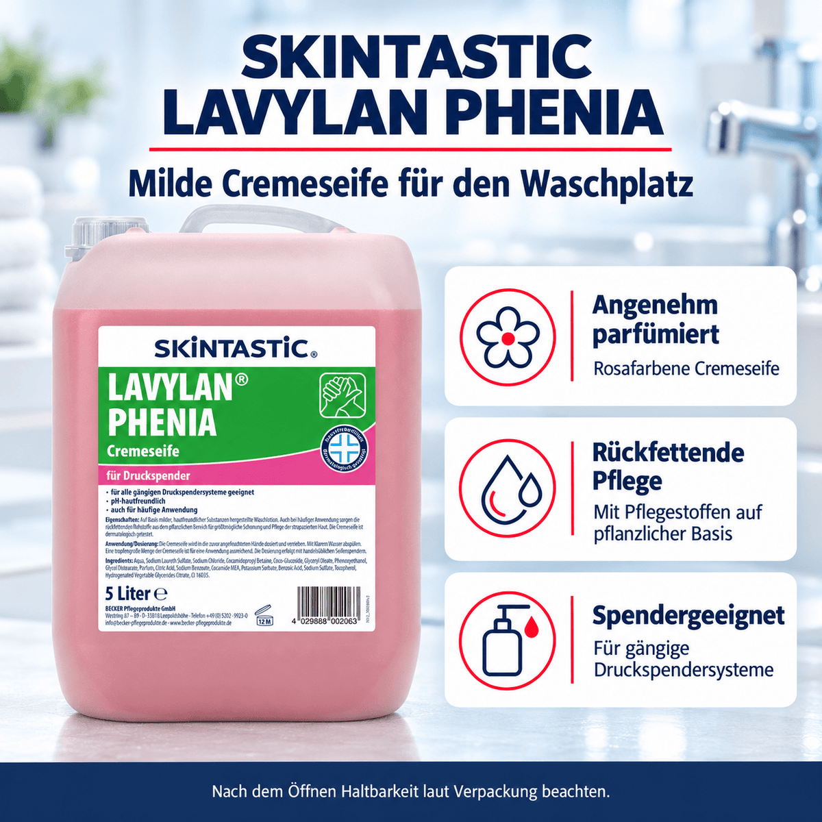 Skintastic LAVYLAN PHENIA Cremeseife für Druckspender