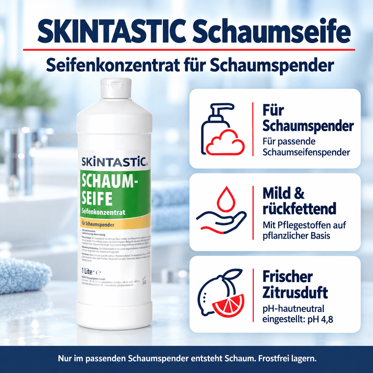 Skintastic SCHAUMSEIFE Seifenkonzentrat für Schaumspender