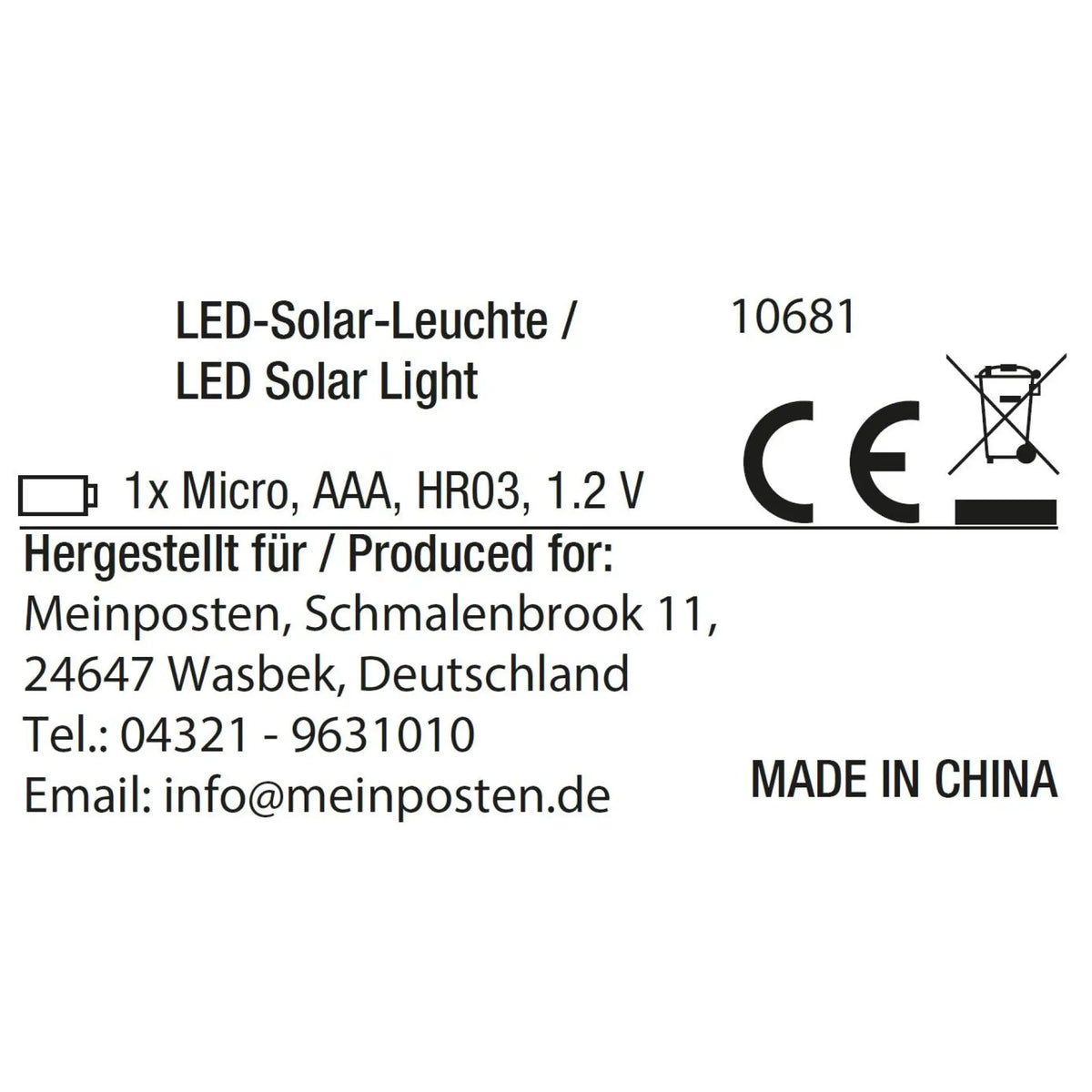 Solarleuchte MALI Solarlampe warmweiß Garten Balkon Laterne