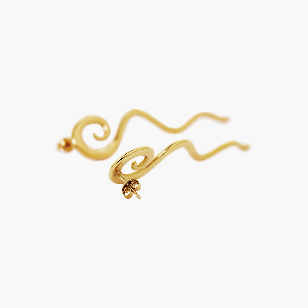 SPIRAL LONG EARRINGS MARE GOLD