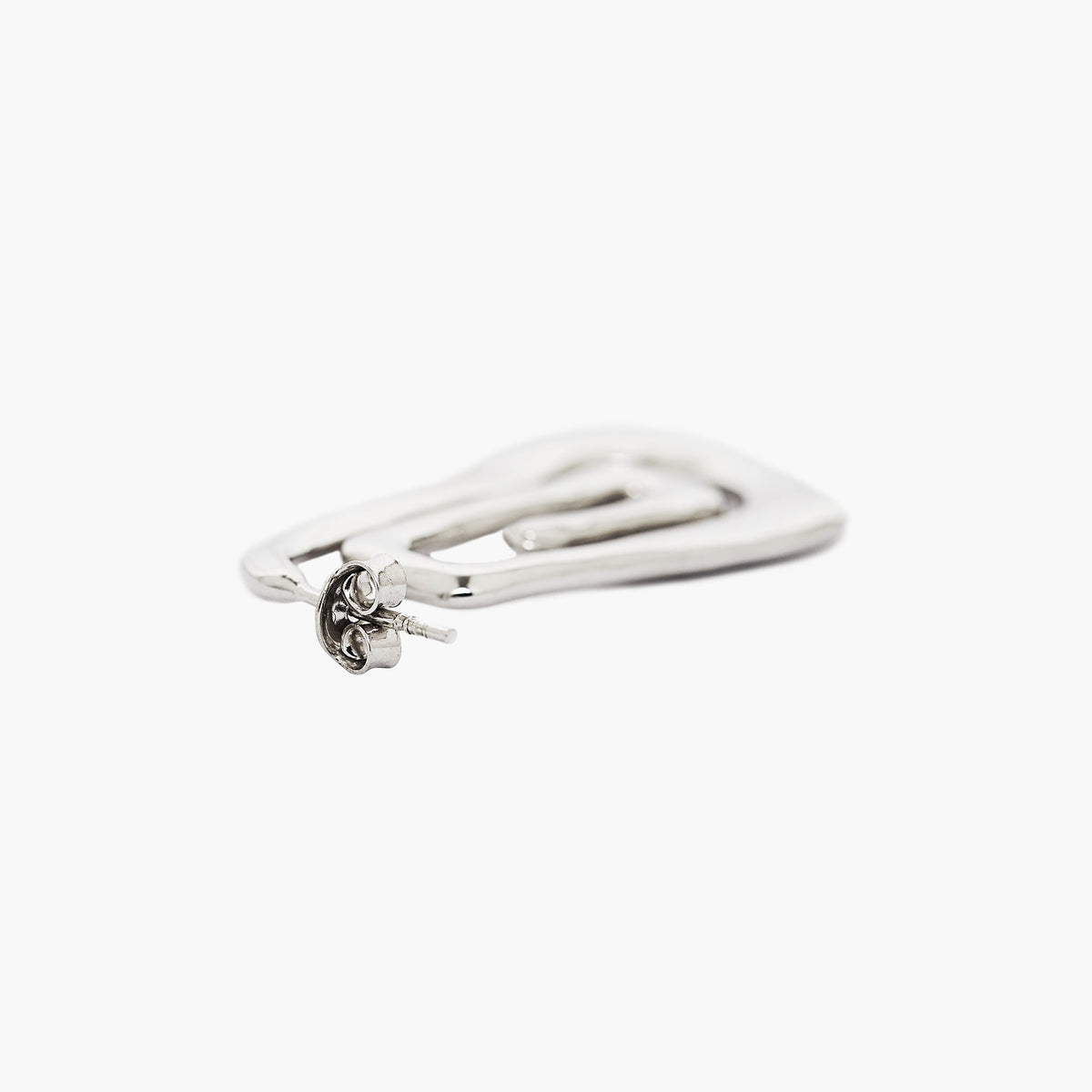 SPIRAL TWIST HOOP EARRINGS CLÉO SILVER