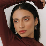 SPIRAL TWIST HOOP EARRINGS CLÉO SILVER