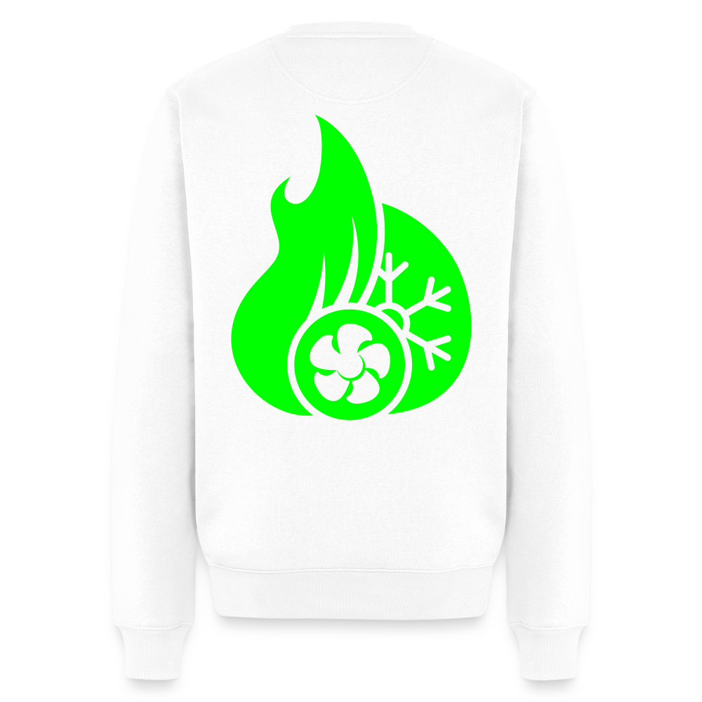 Unisex Premium Pullover "Klimatechniker" neongrün