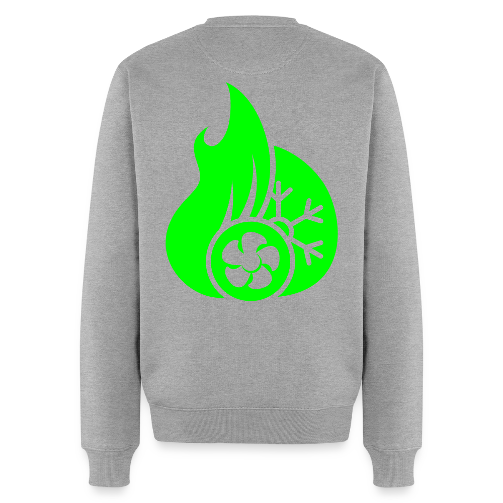 Unisex Premium Pullover "Klimatechniker" neongrün