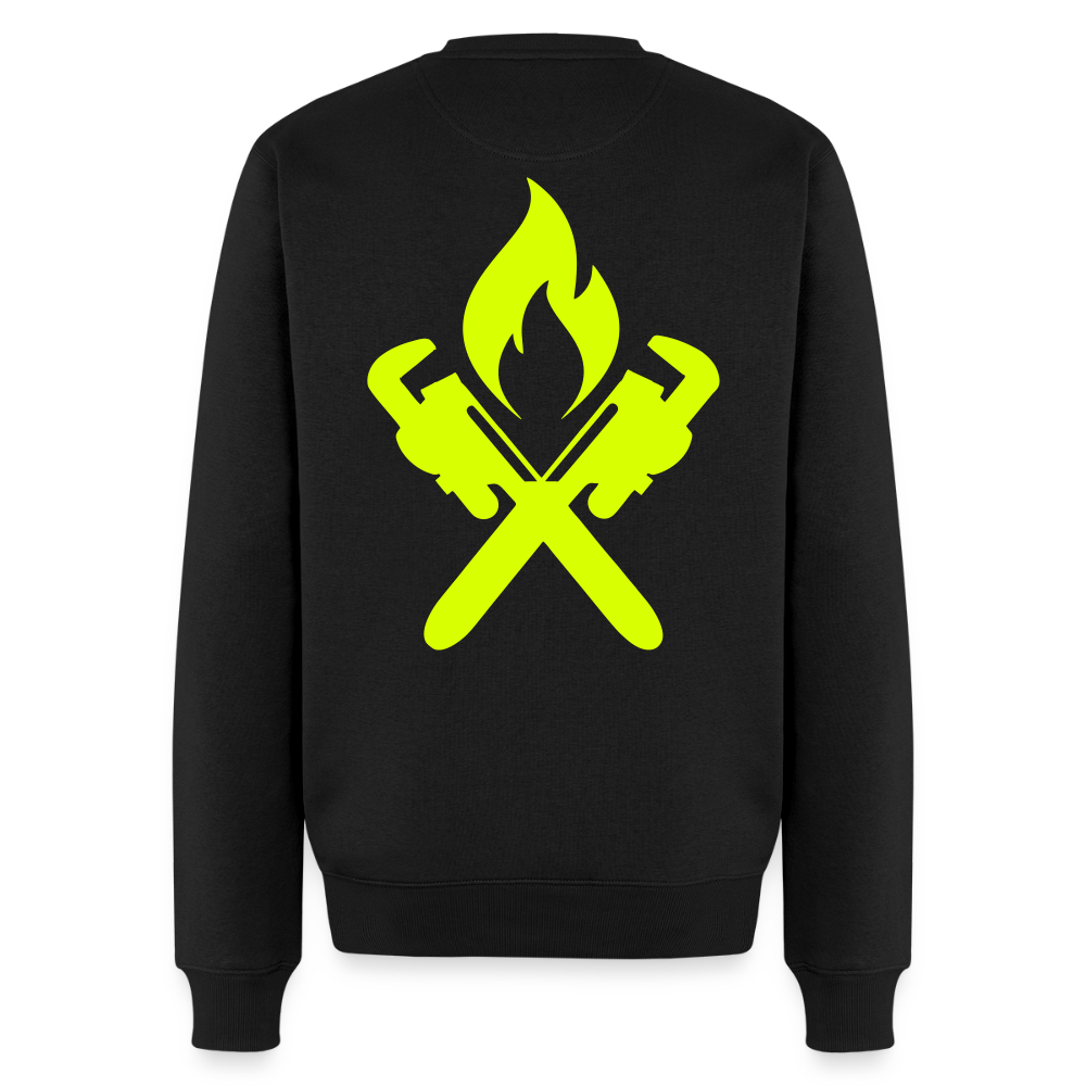 Unisex Premium Pullover "Heizungsbauer" neongelb