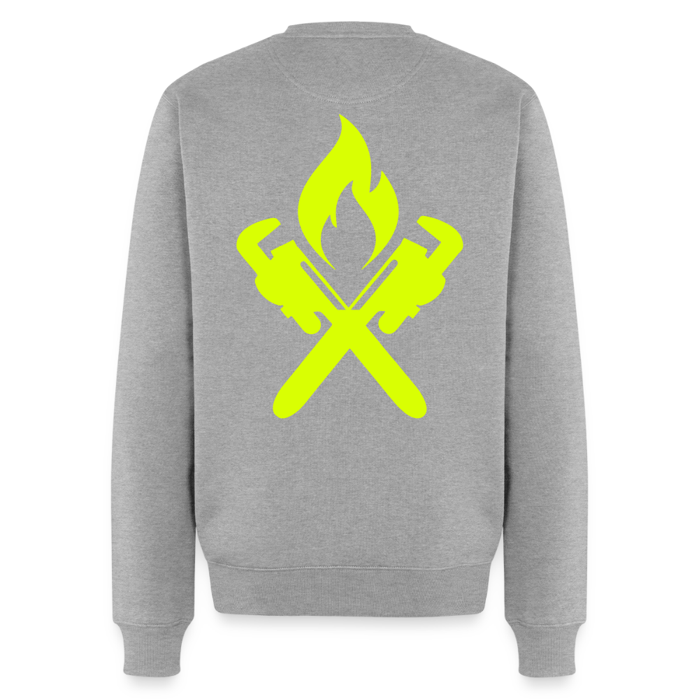 Unisex Premium Pullover "Heizungsbauer" neongelb