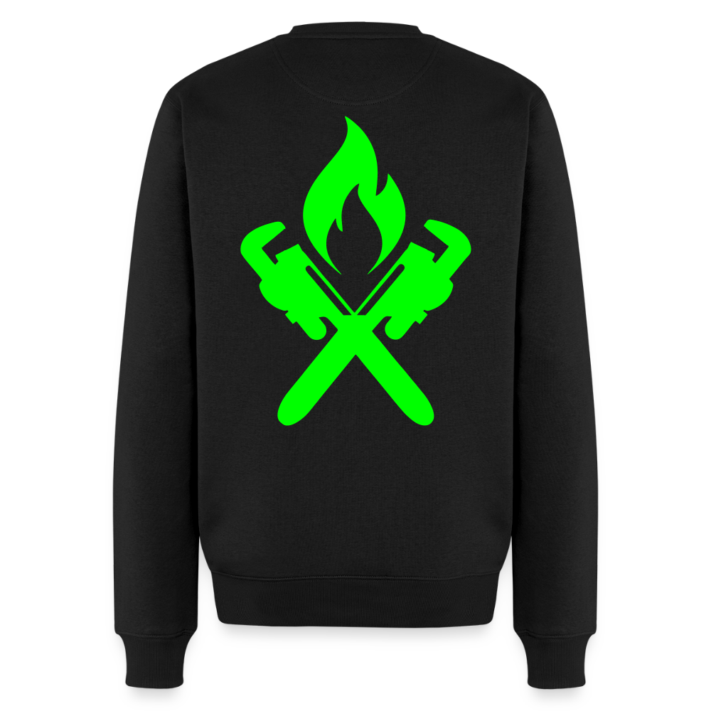 Unisex Premium Pullover "Heizungsbauer" neongrün