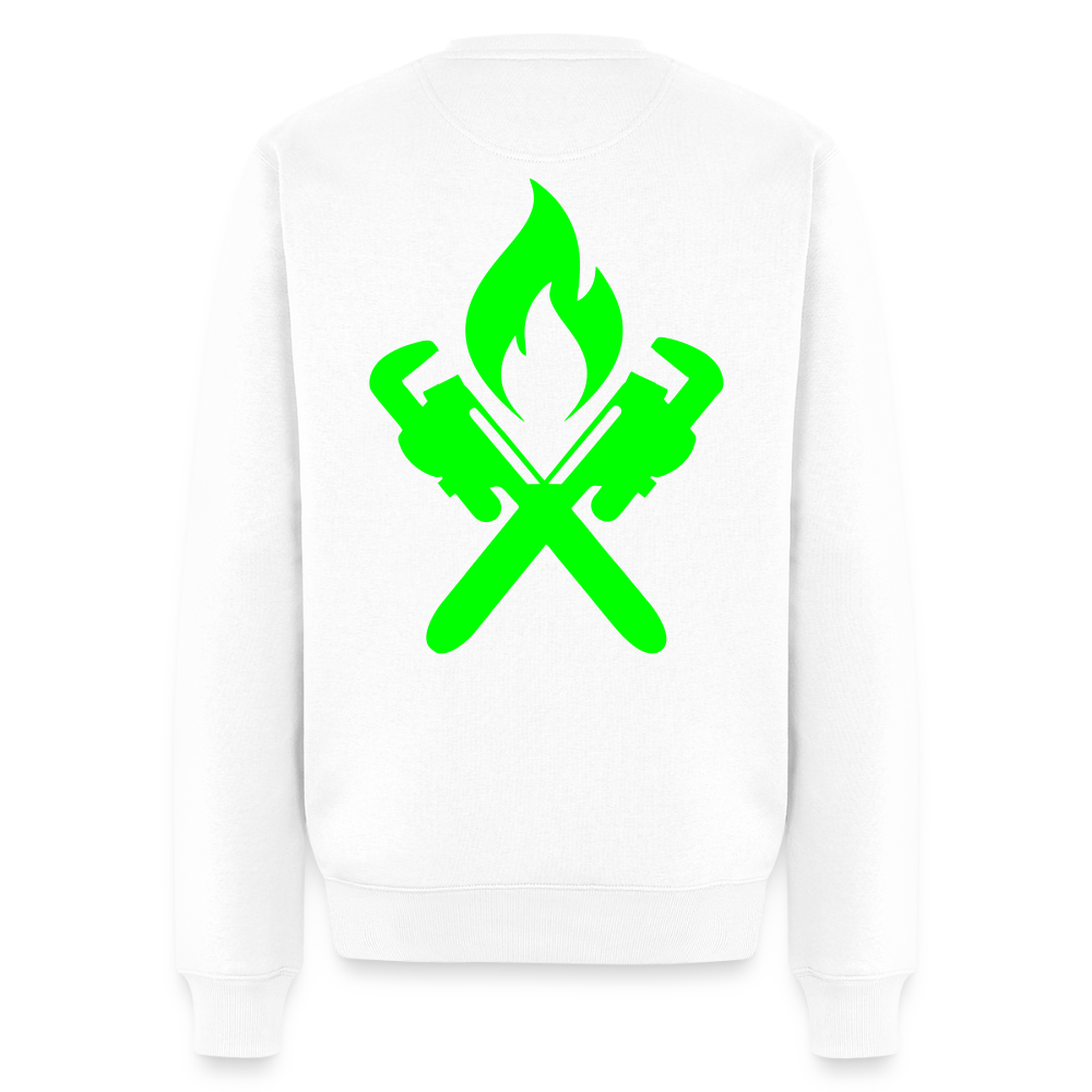Unisex Premium Pullover "Heizungsbauer" neongrün