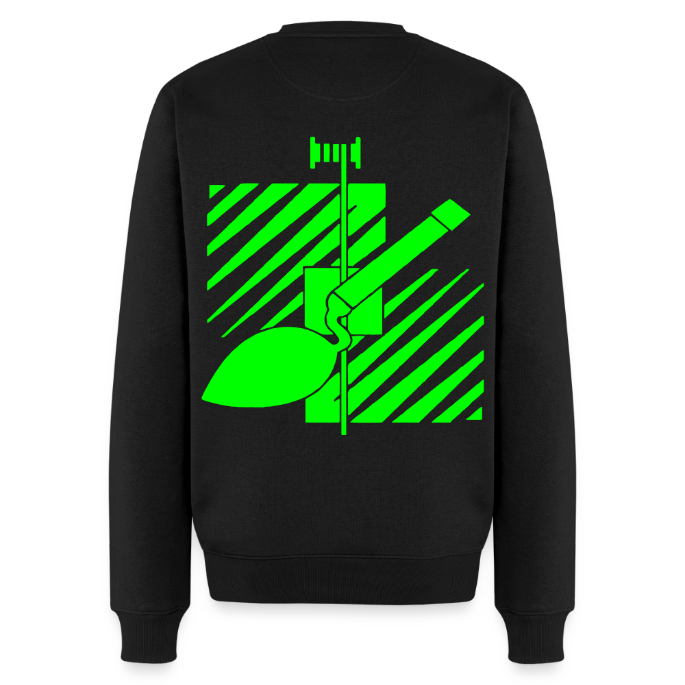 Unisex Premium Pullover "Fliesenleger" neongrün