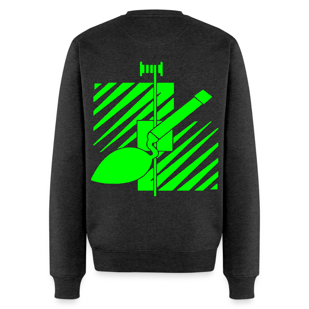 Unisex Premium Pullover "Fliesenleger" neongrün