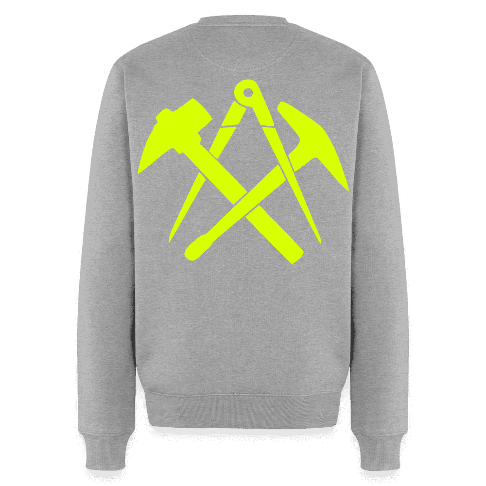 Unisex Premium Pullover "Dachdecker" neongelb