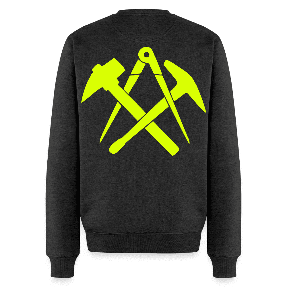 Unisex Premium Pullover "Dachdecker" neongelb