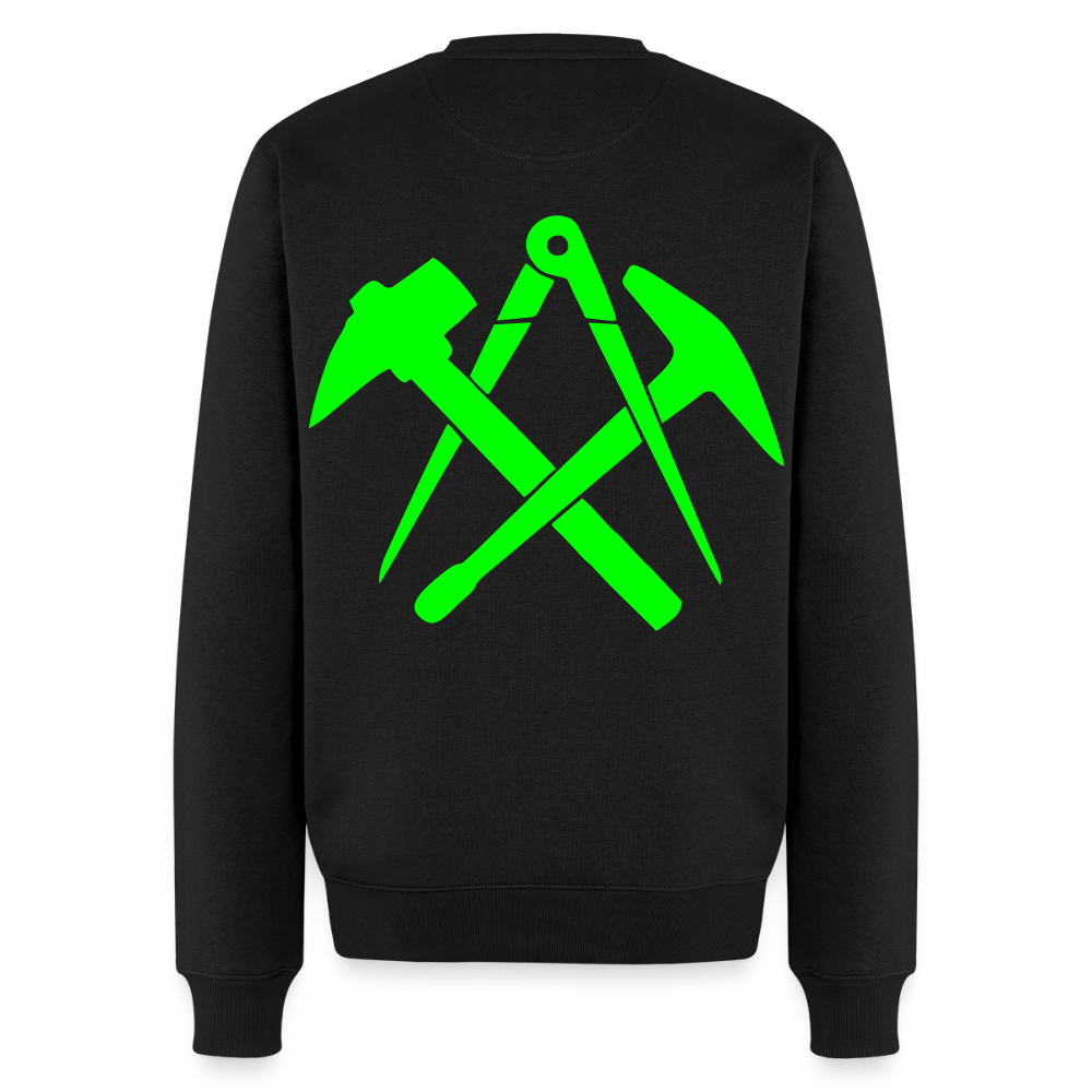 Unisex Premium Pullover "Dachdecker" neongrün