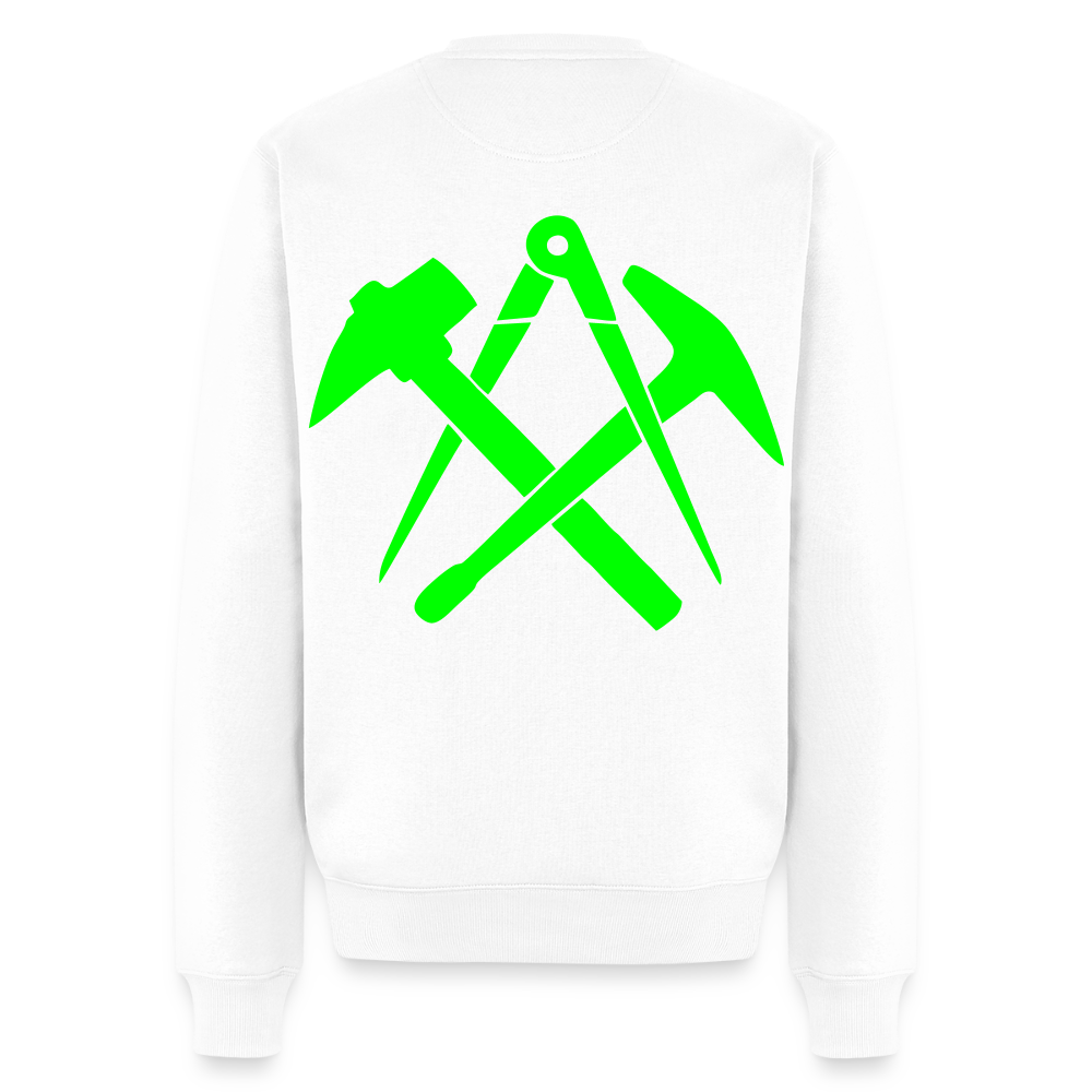 Unisex Premium Pullover "Dachdecker" neongrün