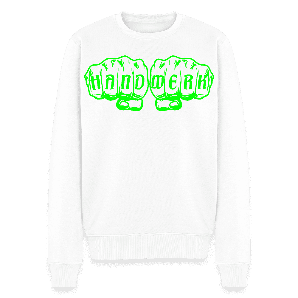 Unisex Premium Pullover "Maurer" neongrün