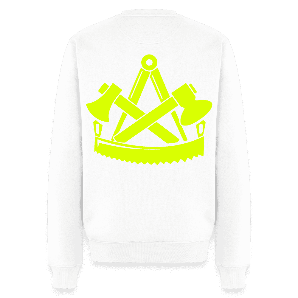 Unisex Premium Pullover "Zimmermann" neongelb Namma Markt