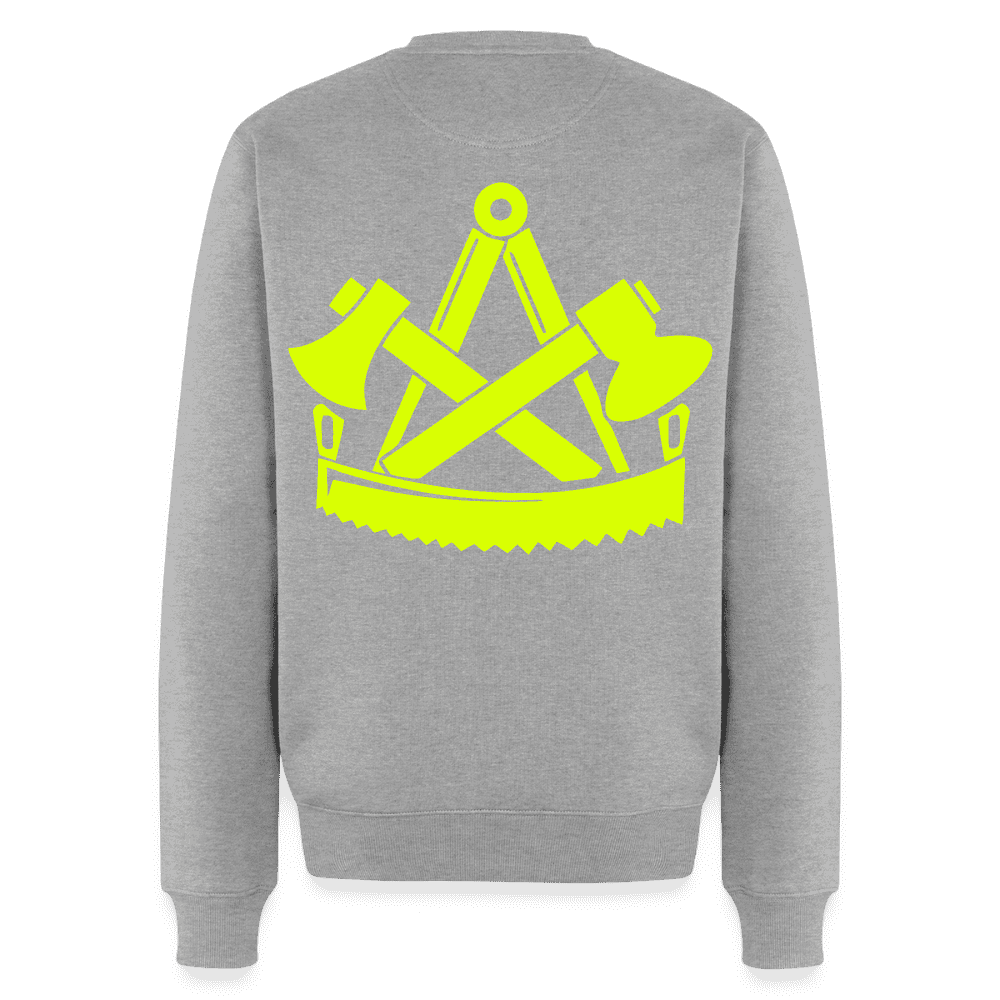 Unisex Premium Pullover "Zimmermann" neongelb Namma Markt