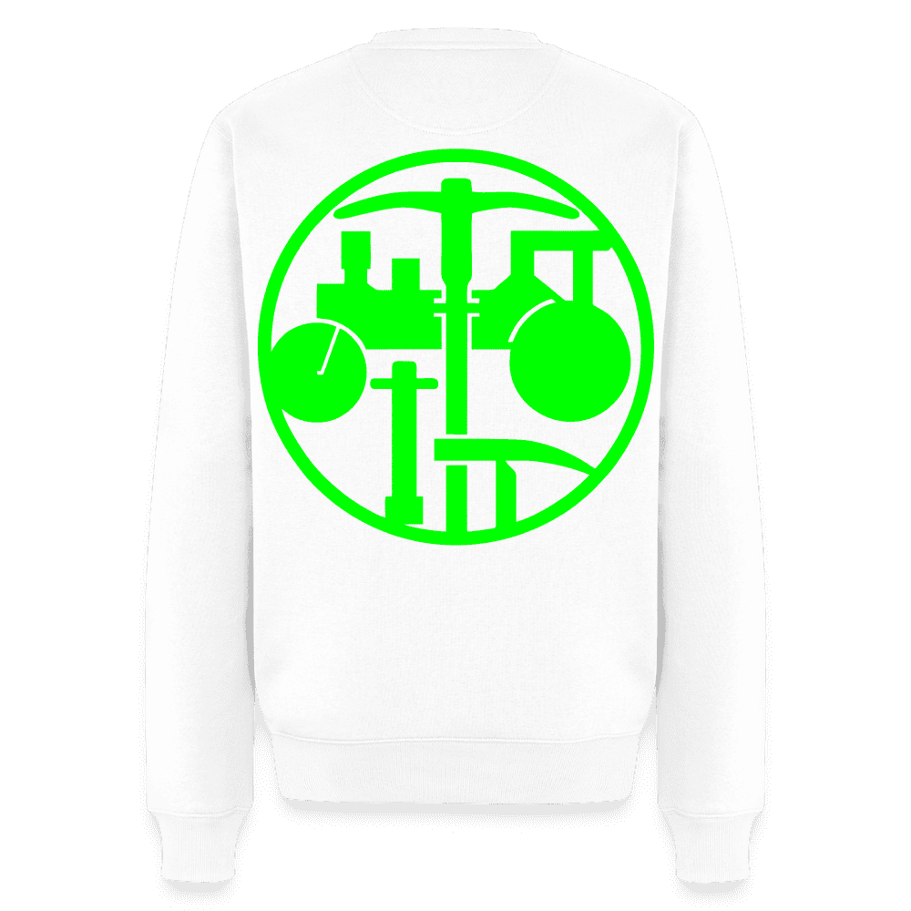 Unisex Premium Pullover "Strassenbauer" neongrün