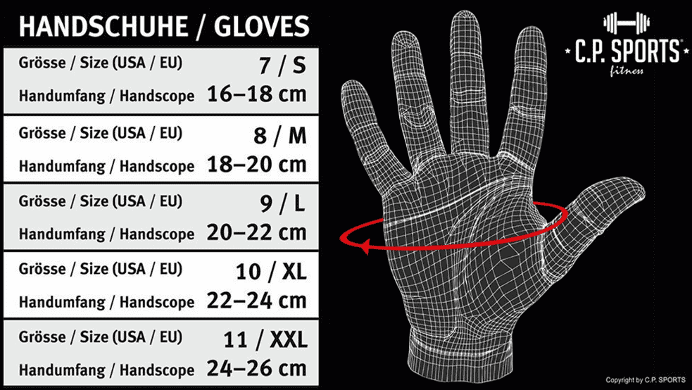 Fitness Handschuhe mit Bandage C.P.Sports - Pro Trainer - F9-2 Namma Markt