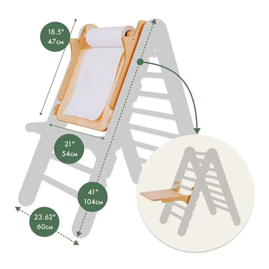 Staffelei mit Kinderstuhl – Perfekt für Indoor Klettergerüst Namma Markt