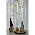 Stern LED warmweiß Weihnachtsstern schwarz Metallstern Batterie Timer Ø 40 cm Namma Markt