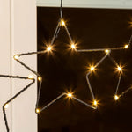 Sternenvorhang Lichterkette LED Timer Batterie 80x85 cm