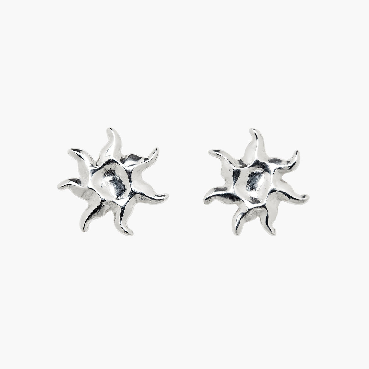 SUN EARRINGS AURORA SILVER