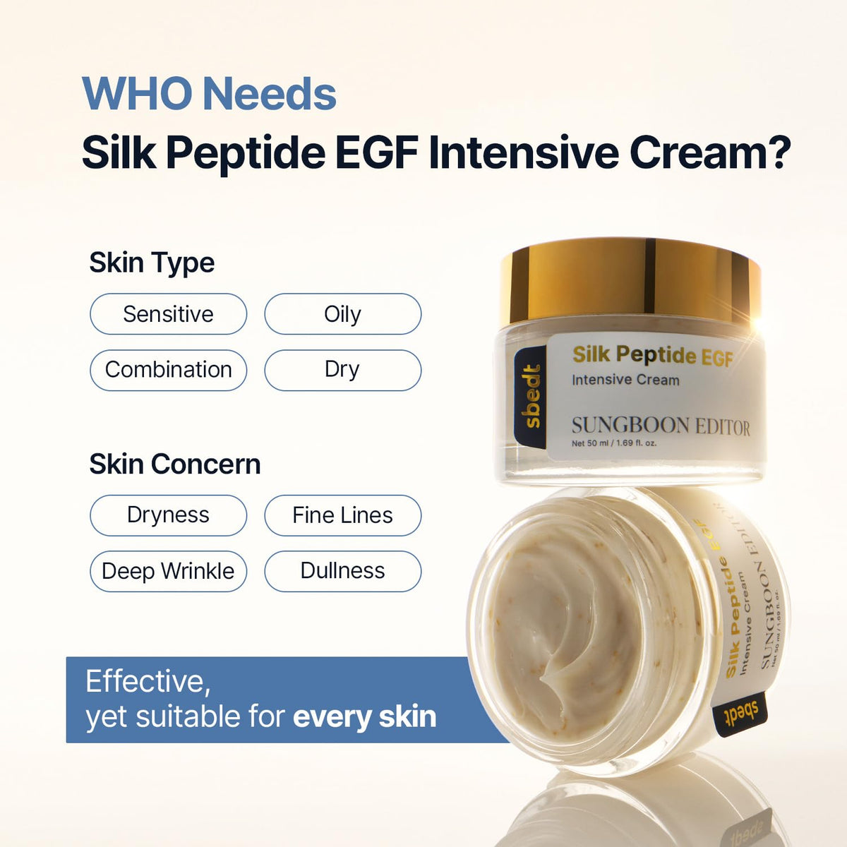 Sungboon Editor Silk Peptide EGF Intensive Cream 50 ml