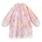 Swan Dream Print Lace Shirt