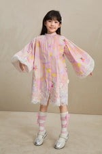 Swan Dream Print Lace Shirt