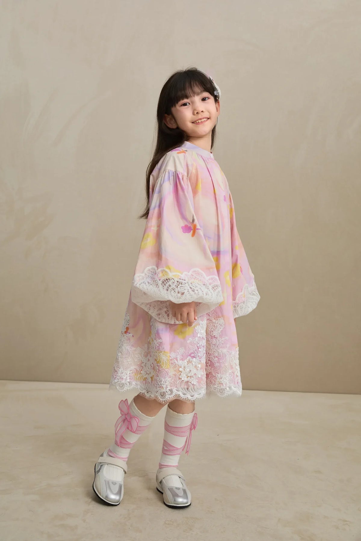 Swan Dream Print Lace Shirt