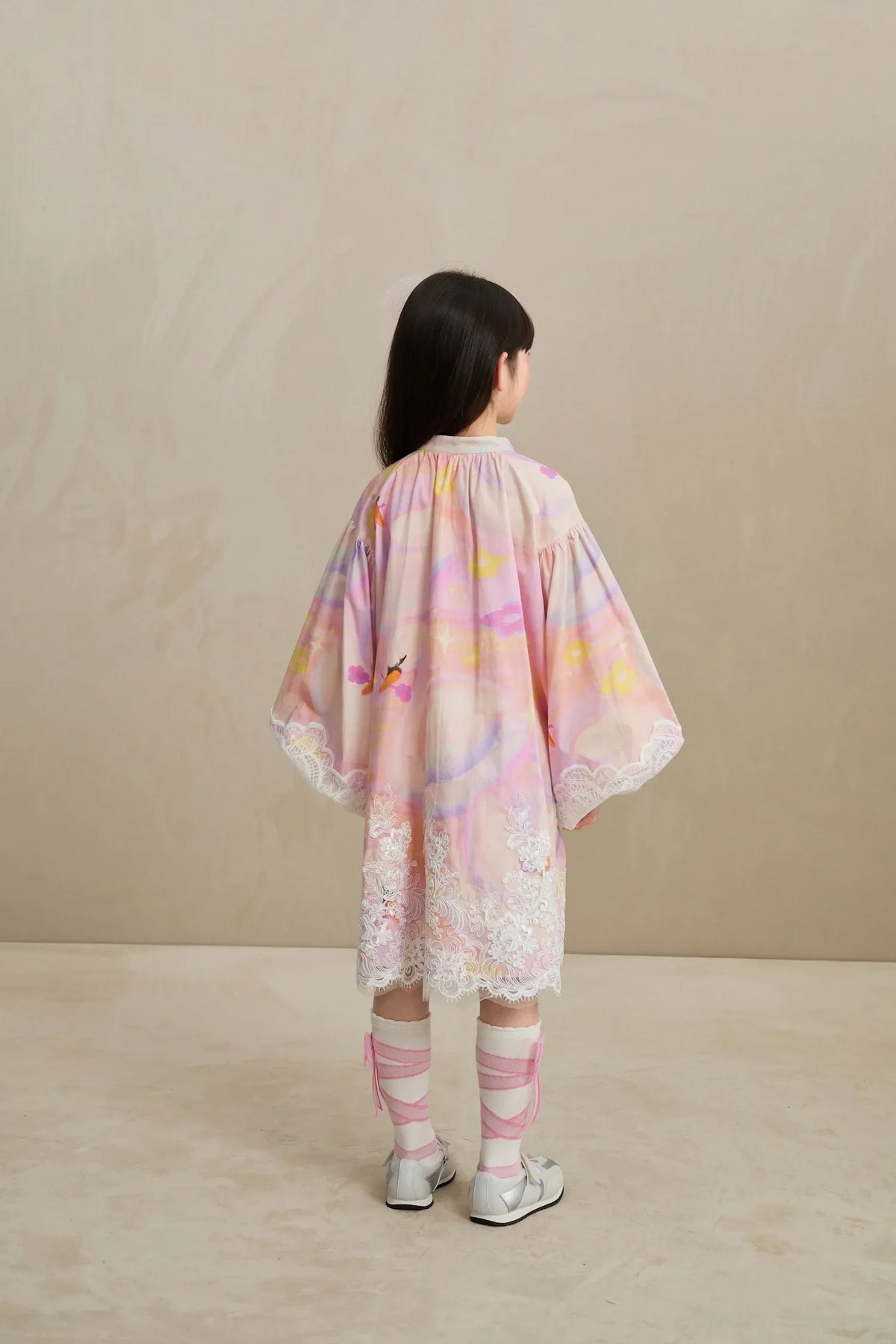 Swan Dream Print Lace Shirt