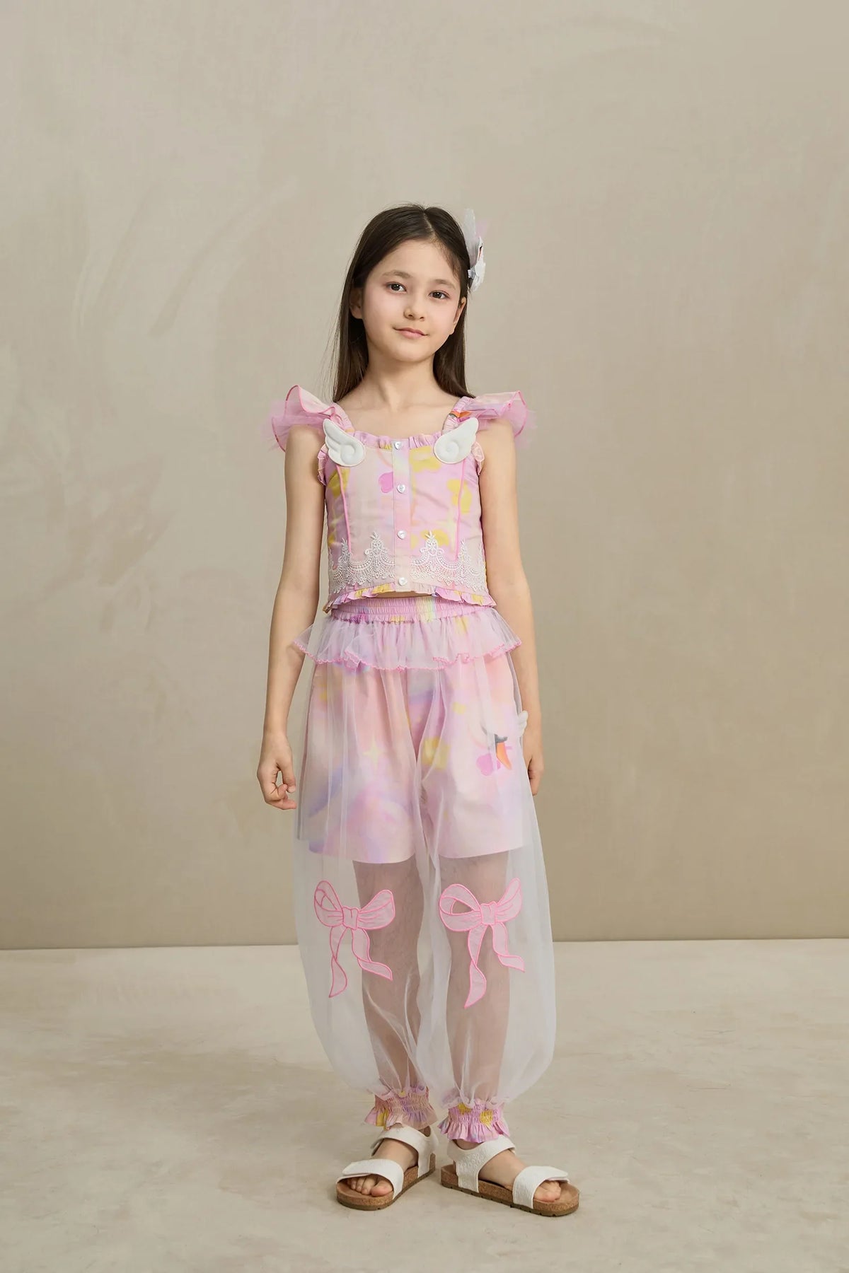 Swan Mesh Overlay Anti-Mosquito Pants