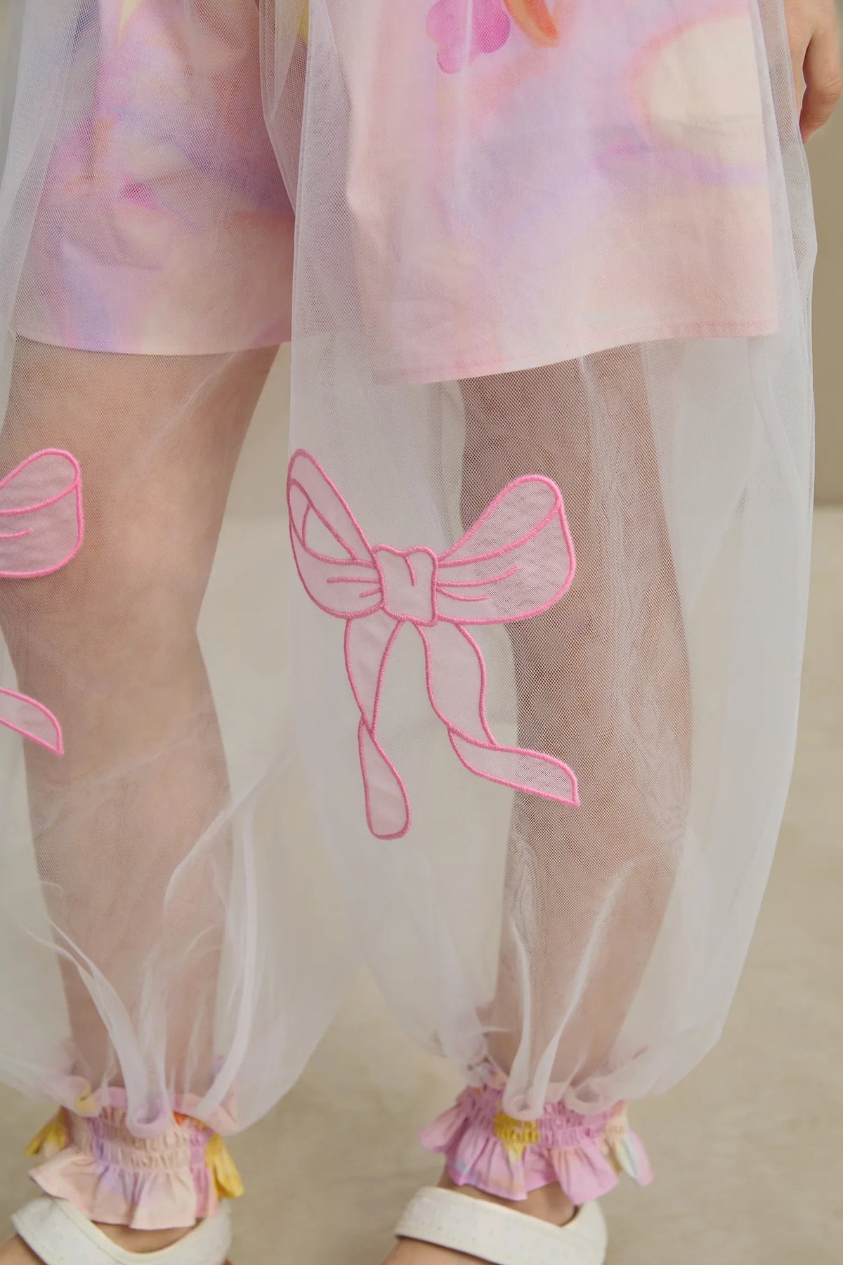 Swan Mesh Overlay Anti-Mosquito Pants
