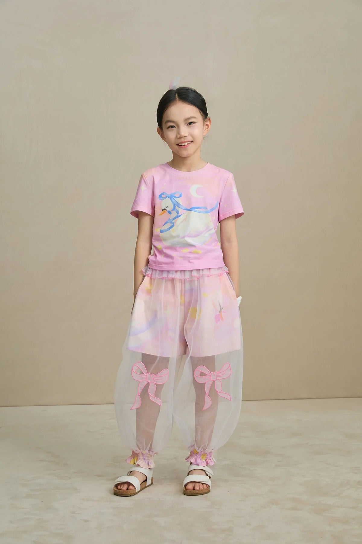 Swan Mesh Overlay Anti-Mosquito Pants