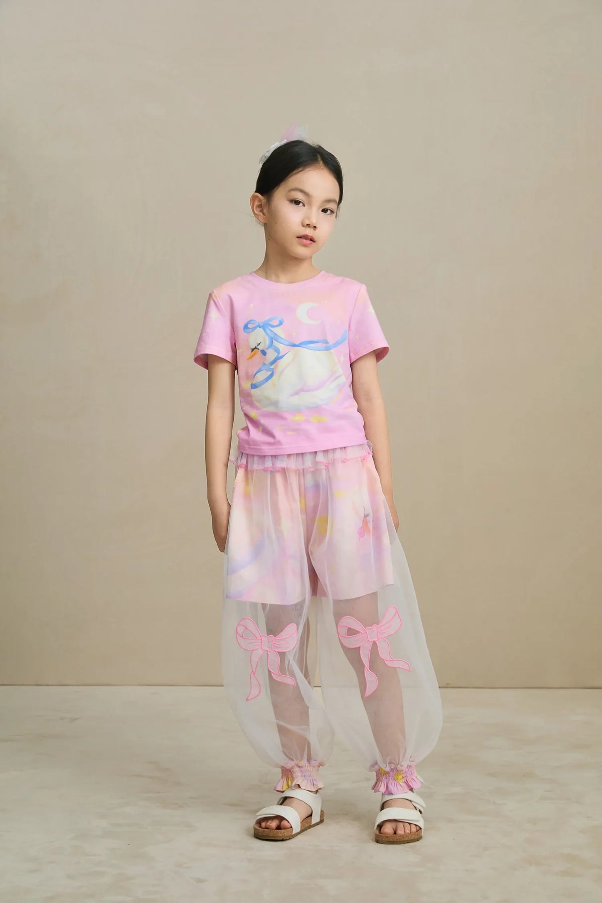 Swan Mesh Overlay Anti-Mosquito Pants