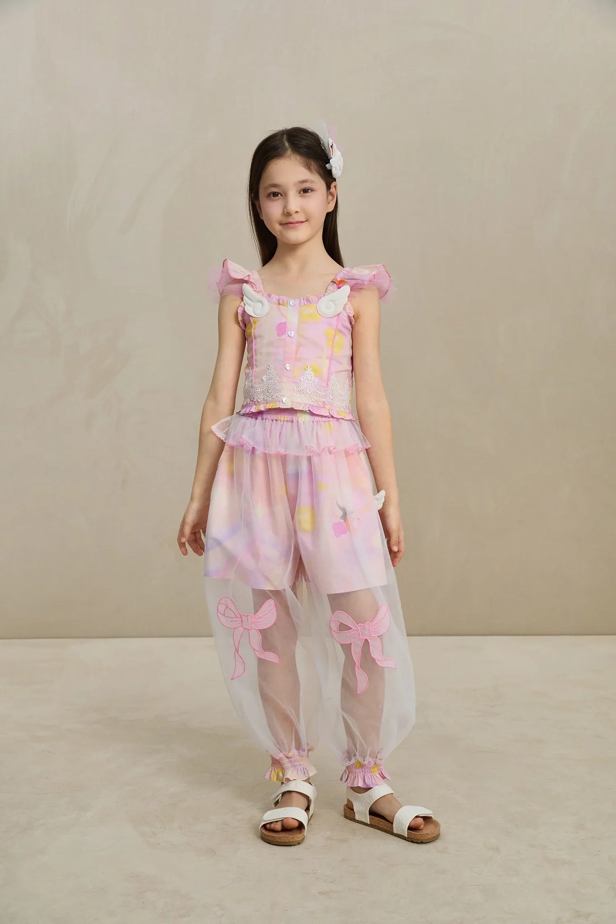 Swan Mesh Overlay Anti-Mosquito Pants