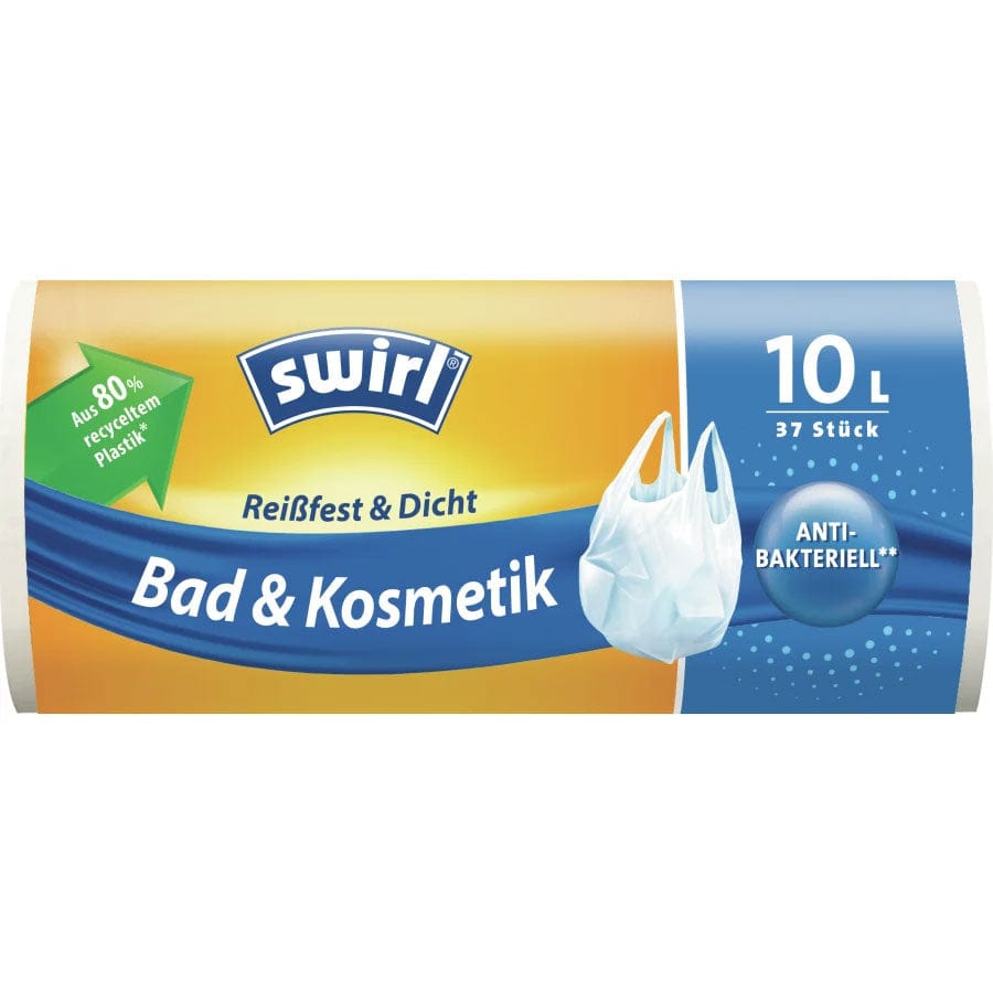 SWIRL Mülleimerbeutel mit Tragegriff transparent 10 Liter
