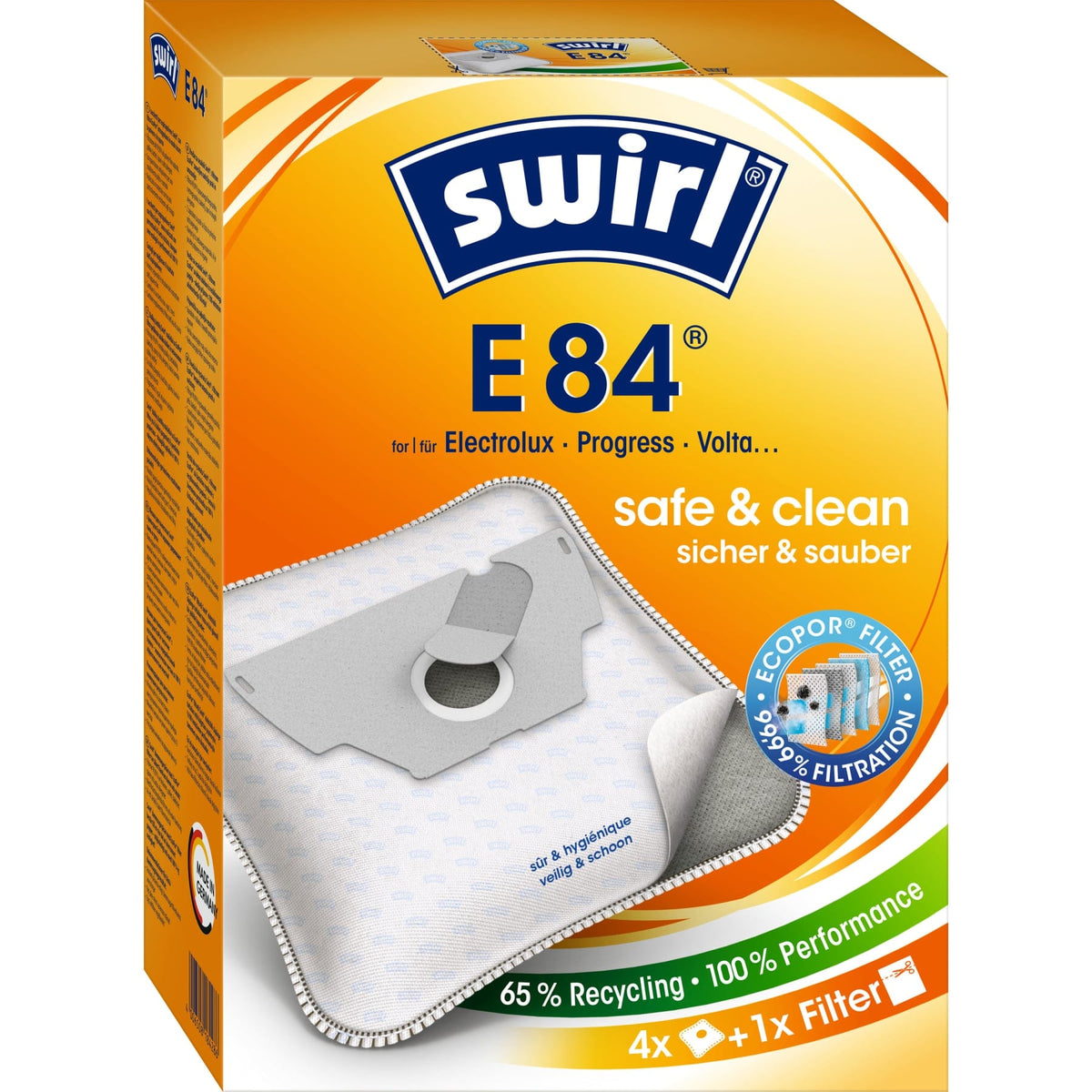 SWIRL E 84 MicroPor Plus AirSpace Staubsaugerbeutel