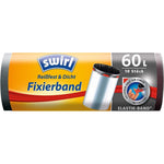 SWIRL Mülleimerbeutel mit Fixierband schwarz 60 Liter