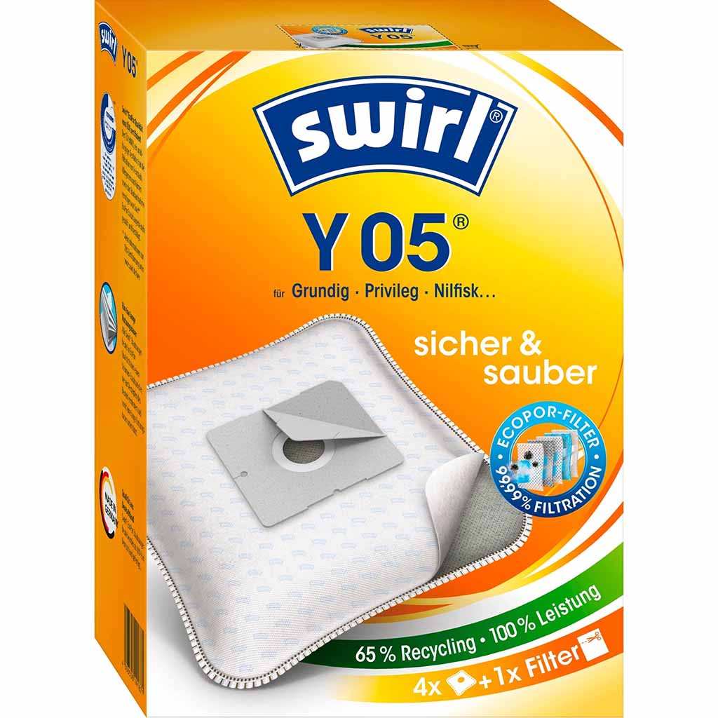SWIRL Staubsaugerbeutel Y 05 mit MicroPor Plus-Filter