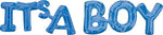 Baby Folienballon-Schriftzug "It's a Boy" | 2 Ballons, je 50 x 22 cm, Blau