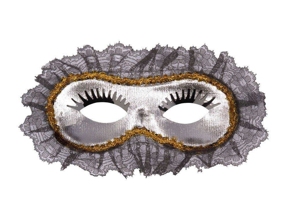 Spitzen Augenmaske Venezia - Silber
